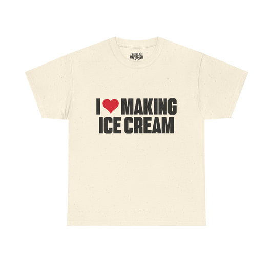 I love making ice cream